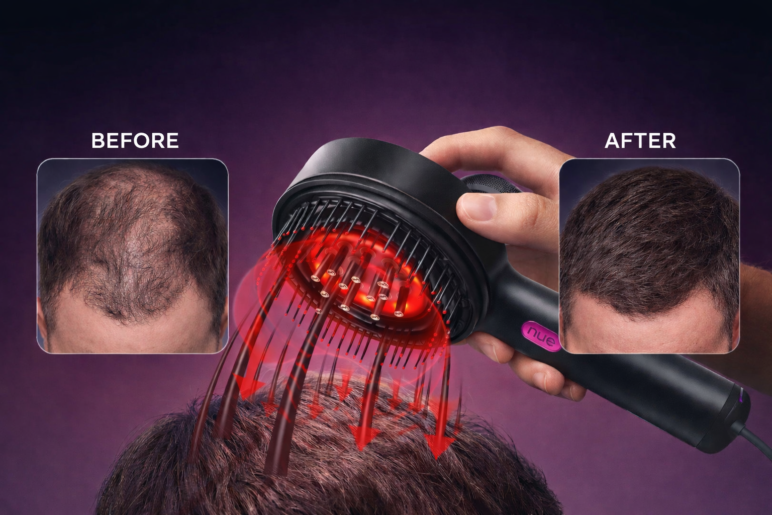 Scalp Massage Hair Growth Before and After