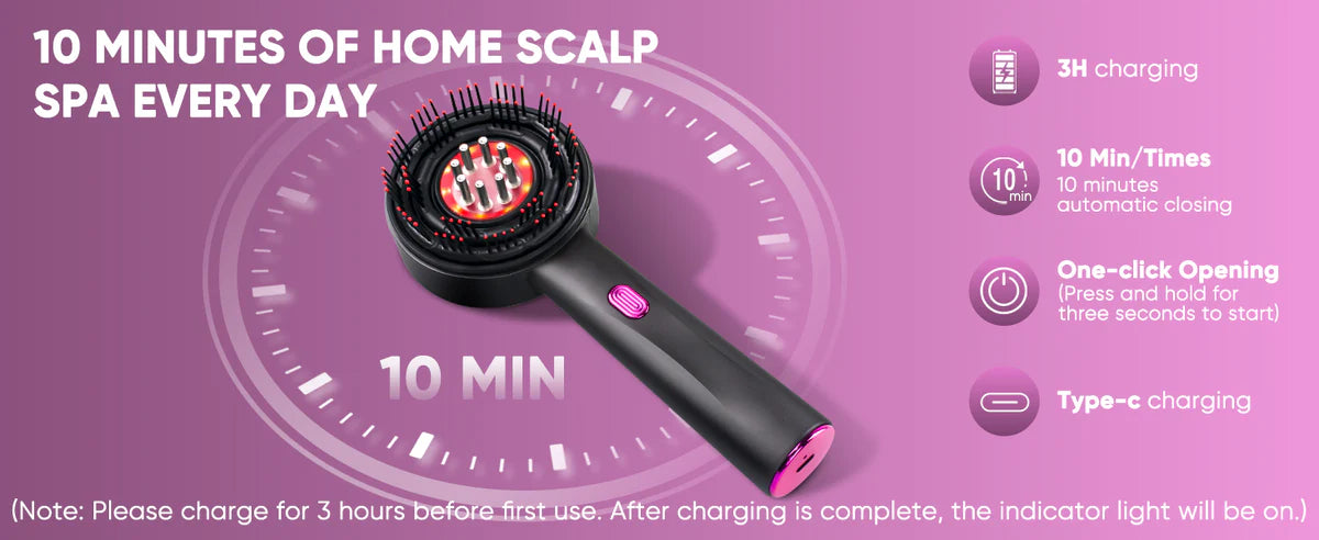 The Nue™ Hair Growth & Scalp Massager Brush