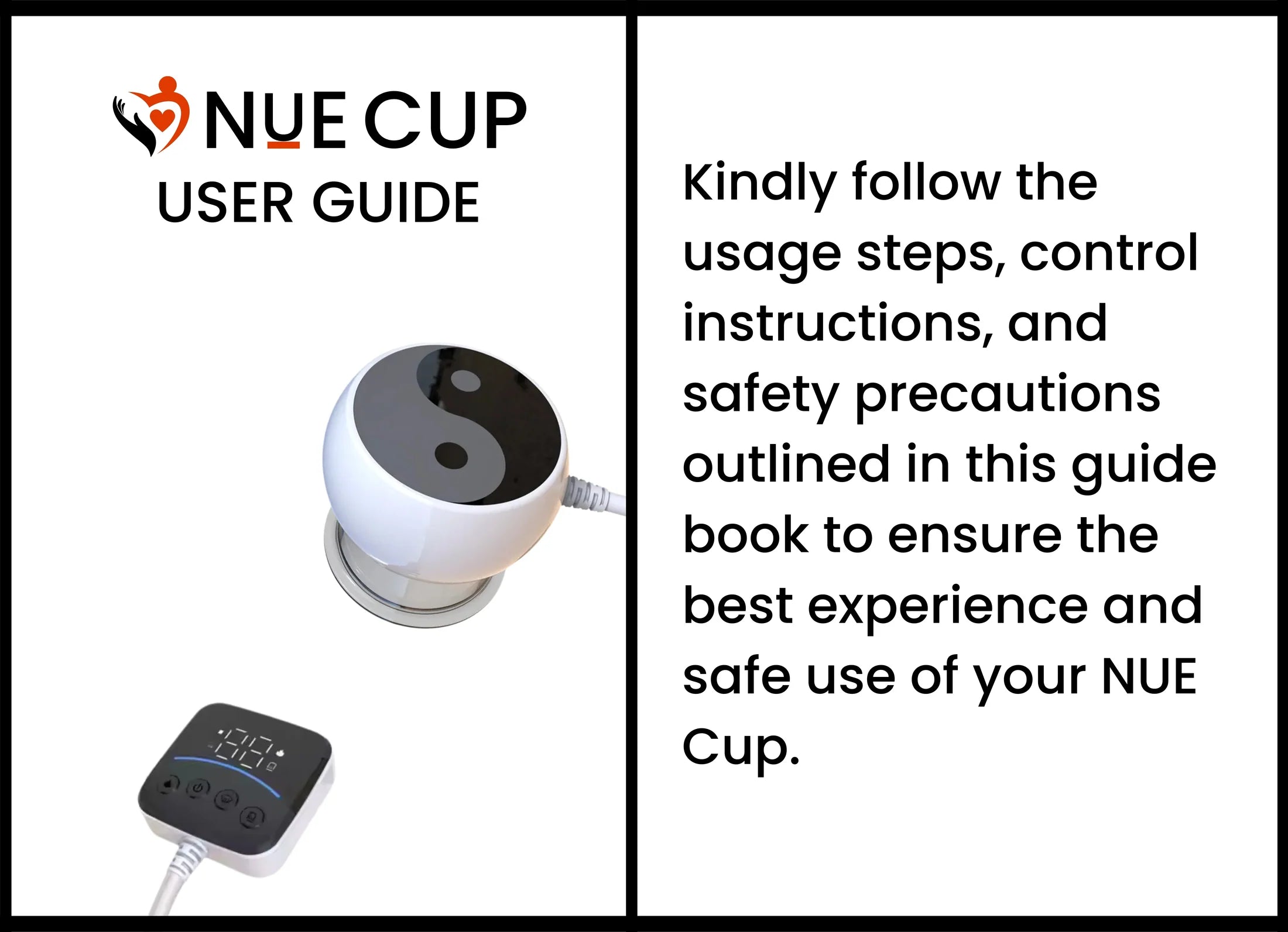 NUE Cup button controls and precautions