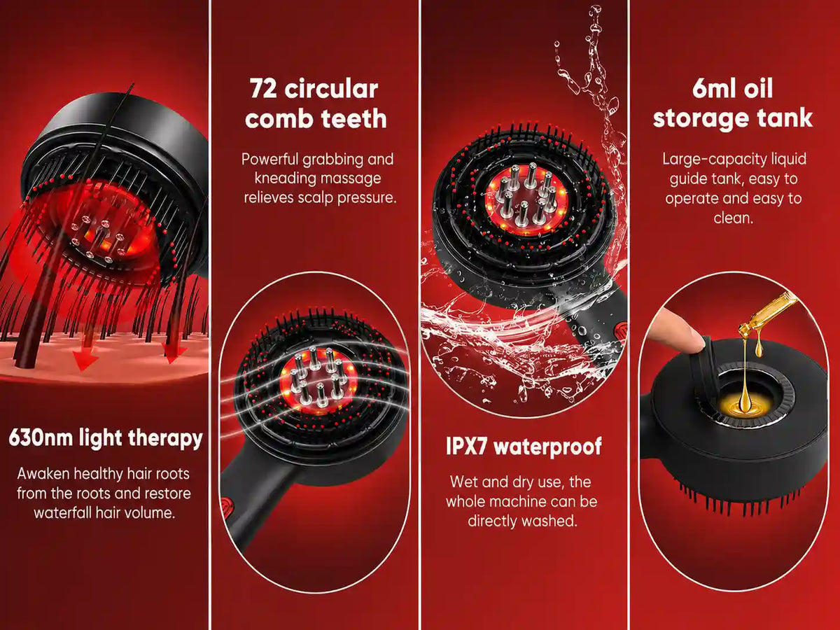 The Nue™ Scalp Therapy Brush - For Stronger -  Healthier Hair