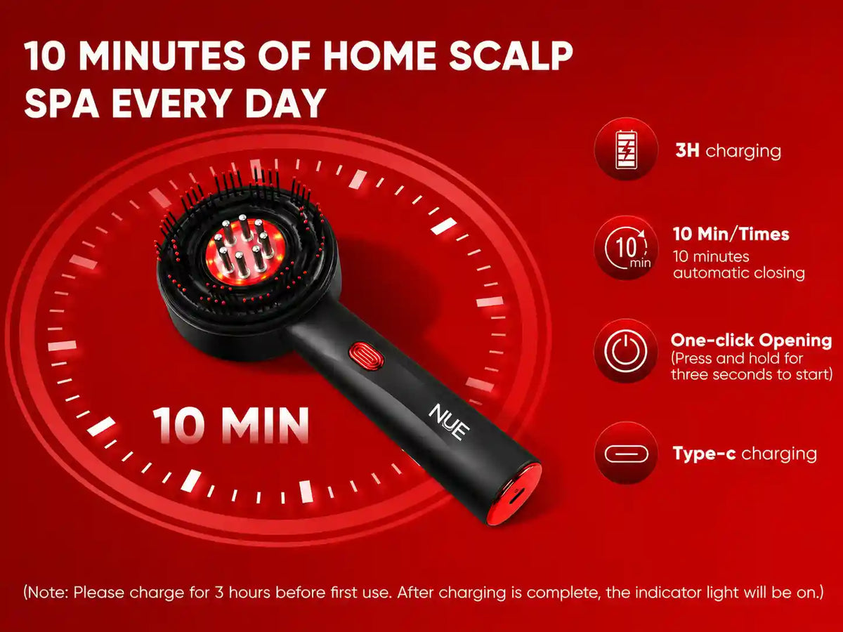 The Nue™ Scalp Therapy Brush - For Stronger -  Healthier Hair