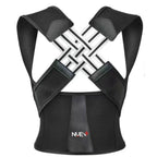 Black posture corrector with 'NUE' branding on a white background