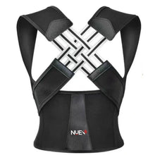 Black posture corrector with 'NUE' branding on a white background