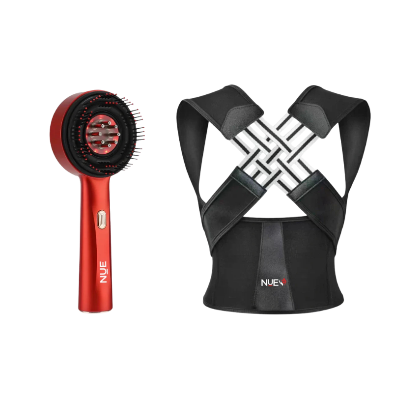NUE™ Scalp Therapy Brush + Posture Corrector Bundle