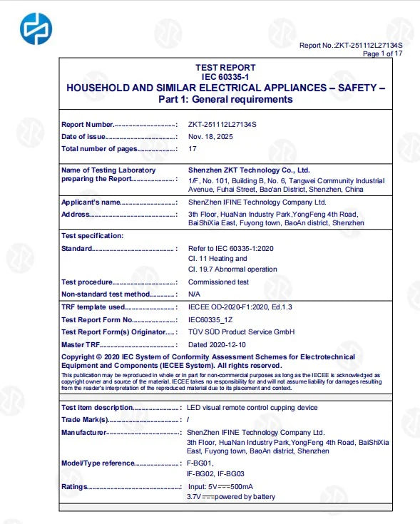TEST REPORT IEC 60335-1