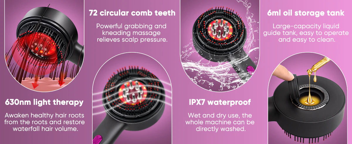 The Nue™ Hair Growth & Scalp Massager Brush